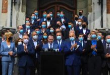 Patru liberali din Gorj, la lansarea candidaturii lui Cîțu