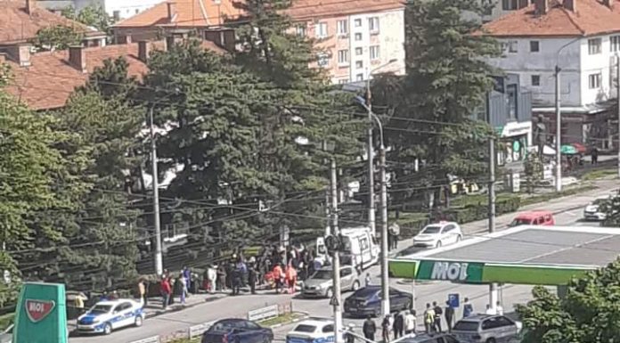 Accident la benzinăria Mol din Târgu Jiu