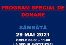 Program special de donare de sânge, la Târgu-Jiu