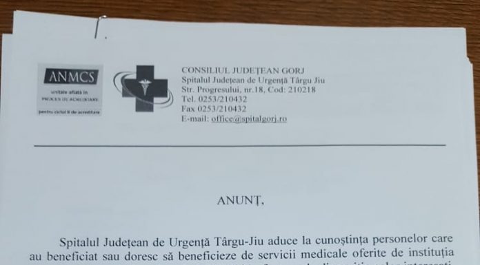 Pacienții SJU Târgu Jiu pot discuta pe WhatsApp cu managerul Vienescu