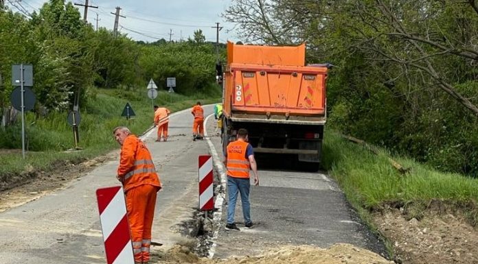 Drum afectat la Logrești
