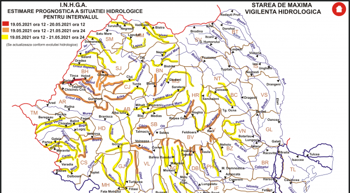 Cod galben de inundații pe Jiu