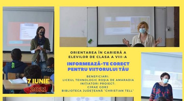 Consiliere în carieră pentru elevii din Roșia de Amaradia