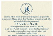 Amfiteatrul Colegiului Național „Tudor Vladimirescu” va purta numele lui Horațiu Mălăele