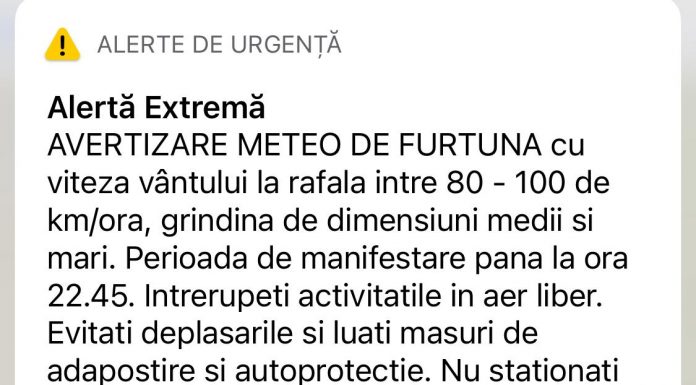 Mesaj Ro-Alert, pe telefoanele mobile