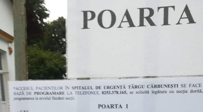 Spitalul Covid de la Târgu Cărbunești și-a deschis porțile