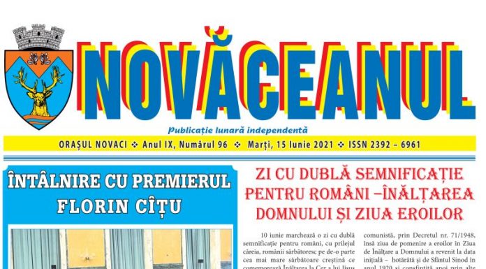 Eveniment editorial – NOVĂCEANUL – Bun ca o cireașă de iunie!