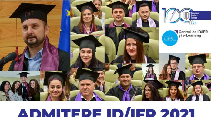 Admitere ID/IFR 2021 – Cum poți deveni absolvent al Universității Politehnica Timișoara la distanță