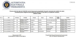 Cine sunt șefii secțiilor de votare din Bumbești-Pițic