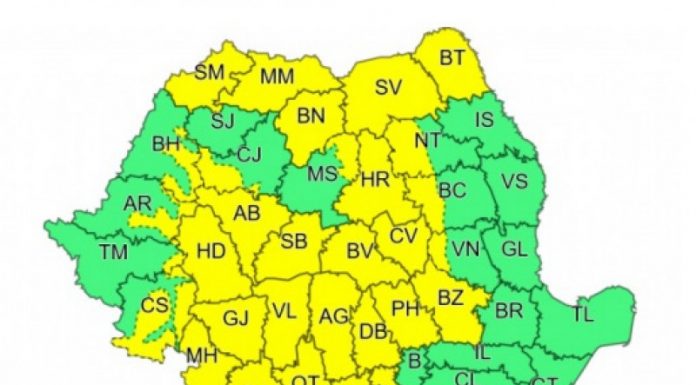 Weekend cu ploi, vijelii și grindină