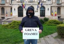 Poliţistul Paul Feroiu, din nou în greva foamei, la M.A.I.