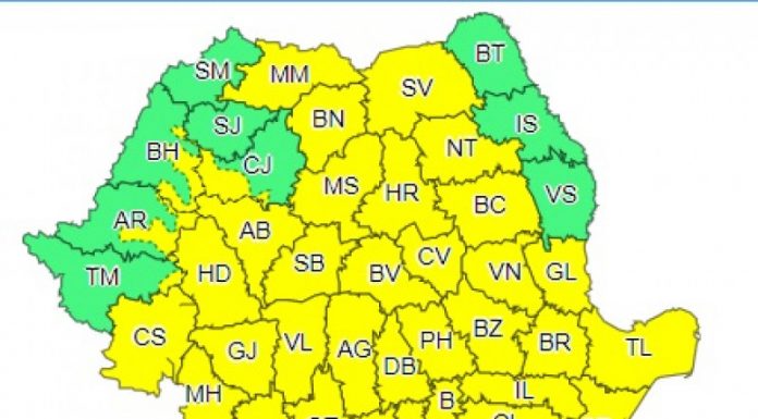 Noi alerte meteo: Grindină și vijelii