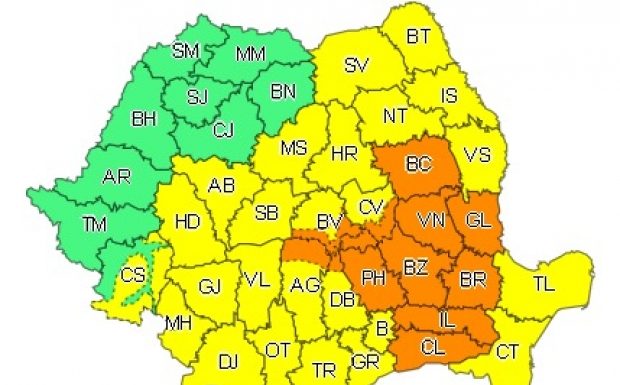 Noi avertizări, Gorjul sub cod galben de ploi!