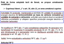 Vot în plen pentru reducerea vârstei de pensionare pentru mineri și energeticieni