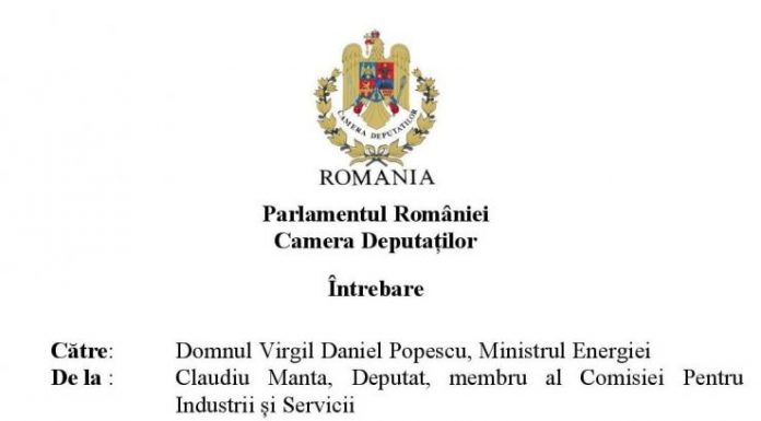 Deputat de Gorj, întrebări pentru ministrul Energiei