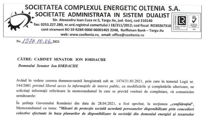 Senatorul Ion Iordache: O nouă nedreptate făcută angajaţilor CEO!