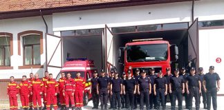 Echipaj SMURD la Bumbești-Jiu