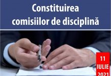 Termen pentru instituțiile publice de constituire a comisiilor de disciplină