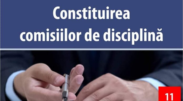 Termen pentru instituțiile publice de constituire a comisiilor de disciplină