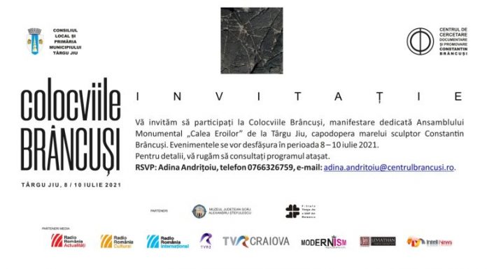 Colocviile Brâncuși, la Târgu Jiu, în perioada 8-10 iulie