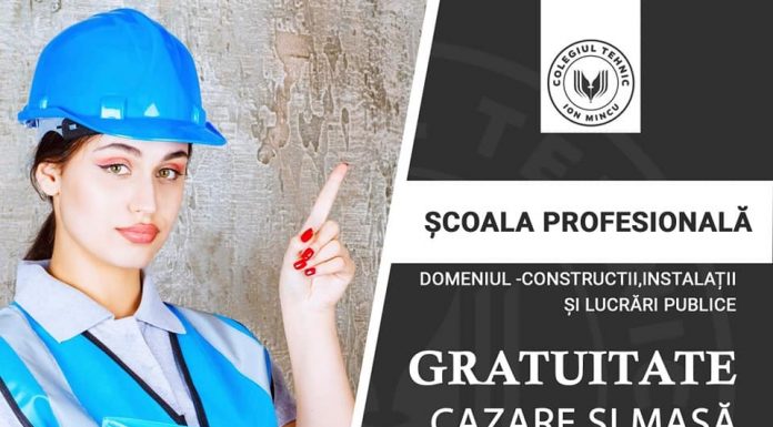 Masă și cazare gratuite pentru elevii de la o școală profesională din Târgu-Jiu