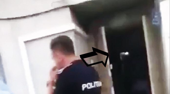VIDEO: Tânăr bătut de un agent într-o scară de bloc din Târgu-Jiu, pentru injurii aduse polițiștilor!