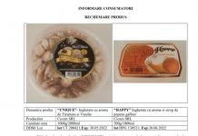 Sortimente de înghețată, retrase de la vânzare din magazinele Penny