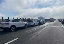 52 de mașini implicate în carambolul de pe Autostrada Soarelui