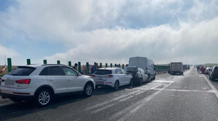 52 de mașini implicate în carambolul de pe Autostrada Soarelui