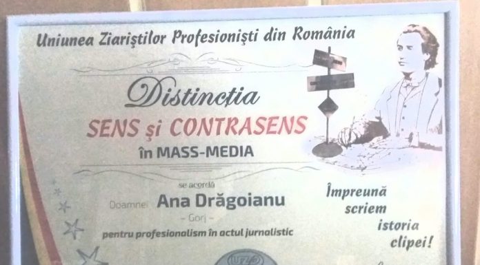 Any Drăgoianu, premiată de UZPR la concursul „Sens și contrasens în mass-media”