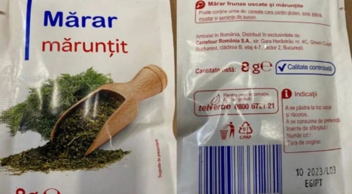 Alertă alimentară! Mărar cu pesticide, retras din hypermarket-urile Carrefour