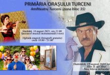 Proiecție de film în aer liber, la Turceni