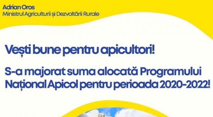 S-a majorat suma alocată Programului Național Apicol