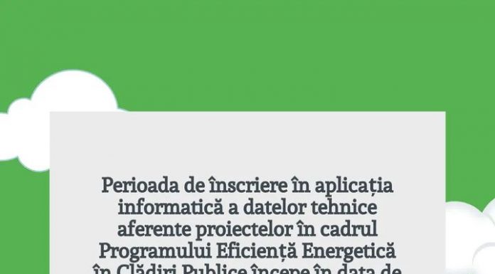 Perioada de înscriere a datelor tehnice în aplicaţia informatică pentru Programul Eficienţă Energetică în Clădiri Publice, modificată