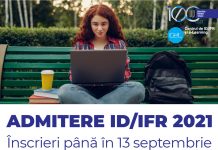 Admitere ID/IFR 2021 – sesiunea Septembrie – Cum poți deveni absolvent al Universității Politehnica Timișoara la distanță