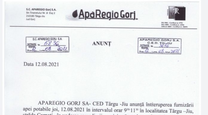 Se ia apa pe strada Carpați din Târgu Jiu!