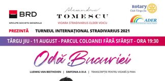 Doar câteva zile ne mai despart de Turneul Stradivarius de la Târgu-Jiu!