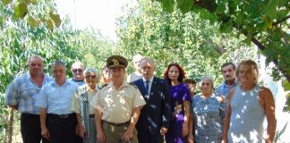 Oaspeți de seamă la aniversarea col. (rtr.) v.r. Bădescu C. Constantin din Comuna Aninoasa, Județul Gorj