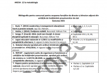 A fost publicată bibliografia pentru concursul de directori