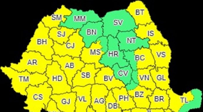 Cod galben de caniculă în aproape toată țara!