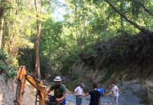 Lucrări la Roșia de Amaradia pentru oprirea alunecărilor de teren