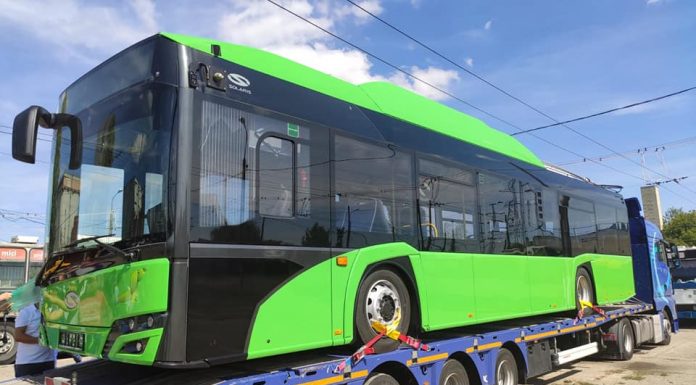 Târgu-Jiu: A ajuns primul troleibuz de la Solaris