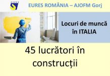 Se caută lucrători în domeniul construcțiilor