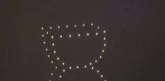 Spectacol de excepție cu zeci de drone în jurul Coloanei!