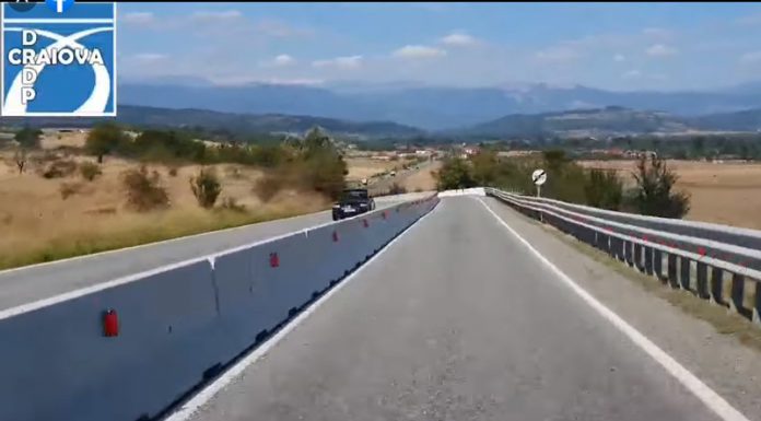 Parapete de beton pe DN 67, între Bengești și Câmpu Mare