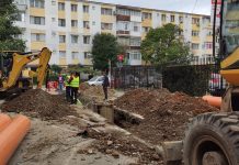 Lucrări de canalizare la Târgu Jiu