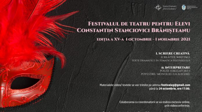 A fost prelungită perioada de înscriere la Festivalul de Teatru „Constantin Stanciovici Brănișteanu”