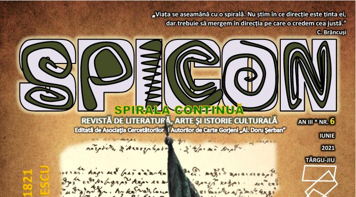 Apariție: Revista ,,Spicon” – ultimul număr, dedicat Bicentenarului Revoluției de la 1821