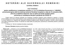Hotărârea privind noile măsuri aprobate de Guvern, publicată în Monitorul Oficial