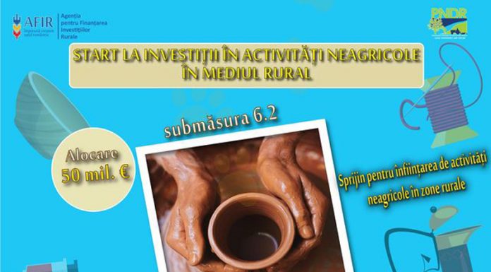Finanțări de până 70.000 euro pentru înființarea de activități neagricole în zone rurale